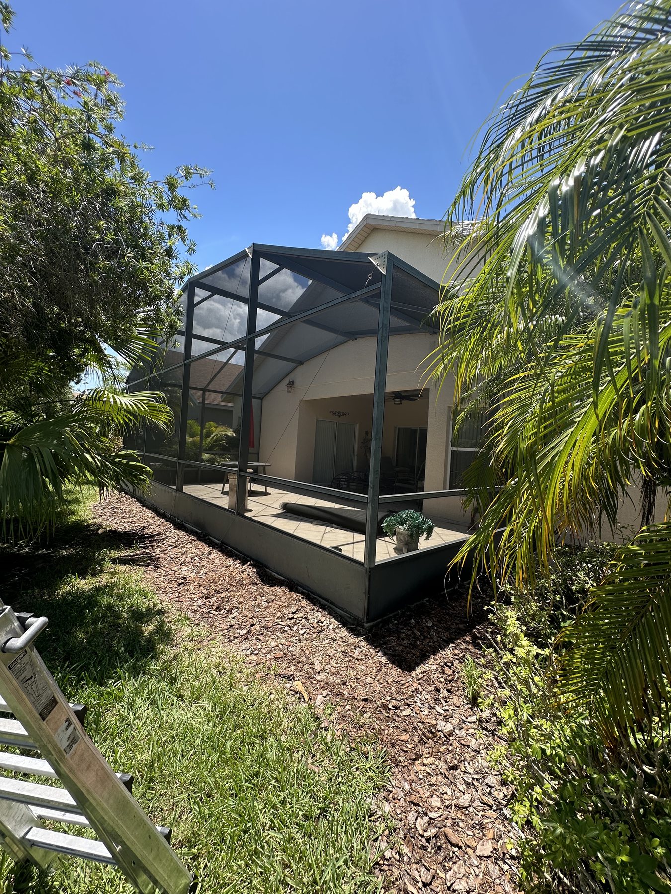 Finished screened patio enclosure