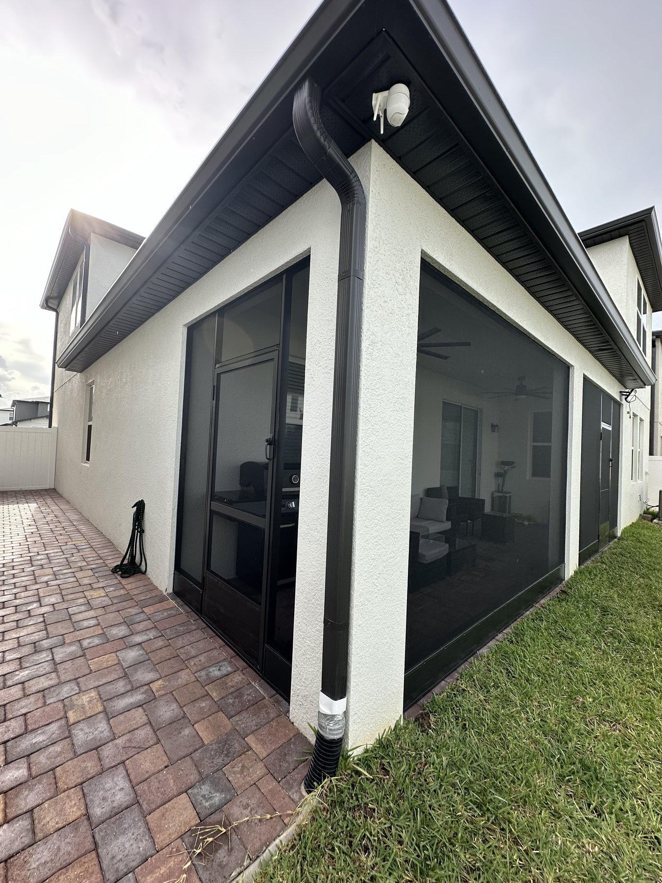 Custom screened covered patio